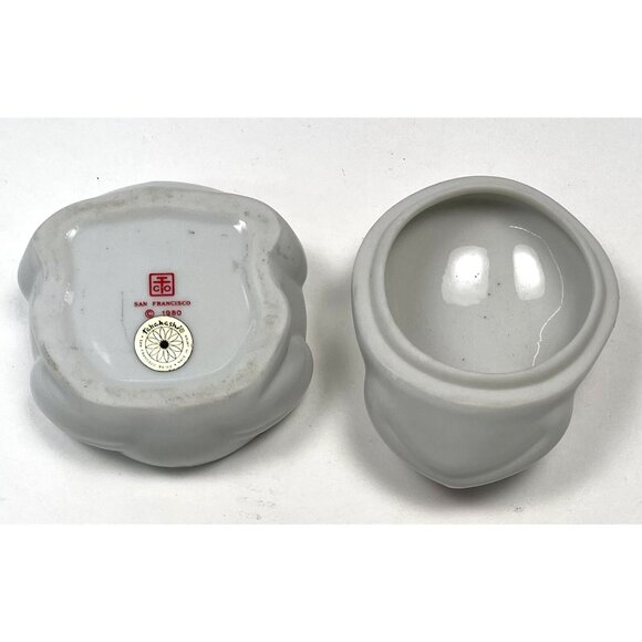 VTG Lot 4 Ceramic Lidded Frog Toad TRINKET BOXES Takahashi Hammersly 2.5"-4" EUC - Picture 9 of 10